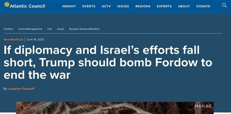Oh, let op! Een ‘denktank’ fabriceert toestemming om Iran met tactische kernwapens te bombarderen